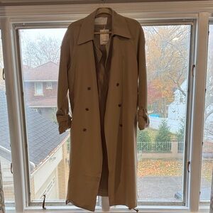 OAK + FORT Oversized Beige Trench Coat